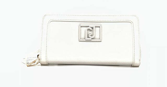 LIU JO Portafogli donna zip around safiano bianco