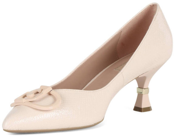 Liujo Decollete Sa4039ex00551315 Nude Tacco Basso Con Logo Nuova Collezione