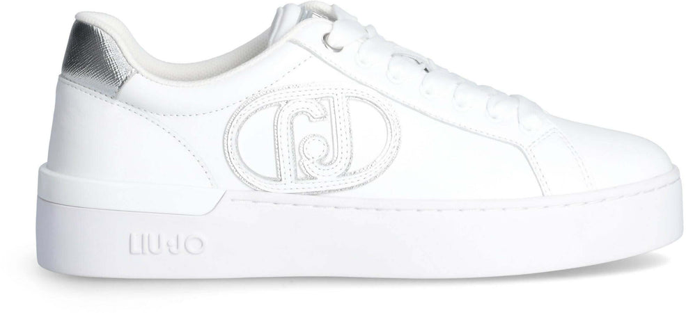 Liujo donna sneakers in pelle con maxi logo BA4041PX02601111 Bianco