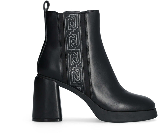 Liujo donna stivaletti neri con tacco