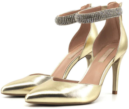 Liujo Scarpe Col Tacco Two Pieces Gioiello Sa4015ex02904078 Nuova Collezione Platinum