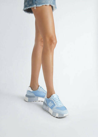 Liujo Sneakers Donna Amazing Scarpe Da Ginnastica Maxi Platform Suede E Mesh BA4005PX303S1706