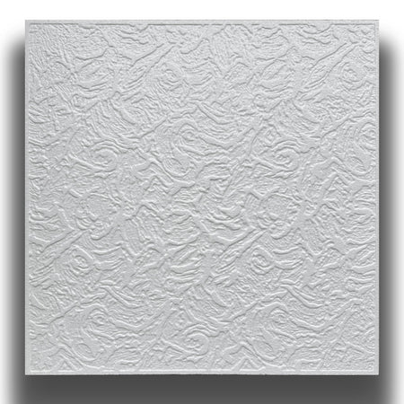 10 o 20mq (40 oppure 80 pezzi) di pannello decorativo a soffitto in polistirene compatto 50x50cm (spess. 1cm) LIZBONA - Eternal Parquet