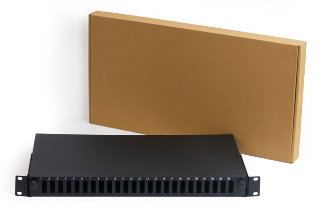 Cassetto Fibra Ottica 24 Porte Per Adattatori Sc Duplex 1 Unita' Per Installazione 19 Nero (Vuoto)