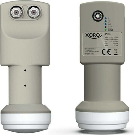 LNB-Twin-XORO-SF-200-con-Sat-Finder-e-Bussola-integrati
