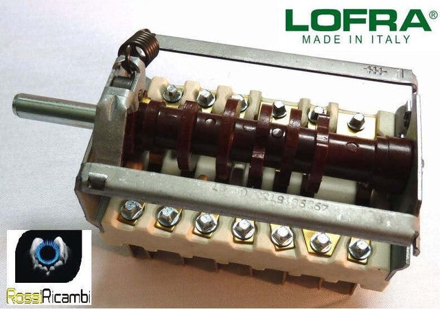 LOFRA  COMMUTATORE FORNO 9 POSIZIONI MULTIFUNZIONI CUCINA -03010476 ORIGINALE Casa e cucina/Grandi elettrodomestici/Accessori e parti di ricambio/Ricambi e accessori per forni/Resistenze per forni Rossi Ricambi - Venetico Marina, Commerciovirtuoso.it