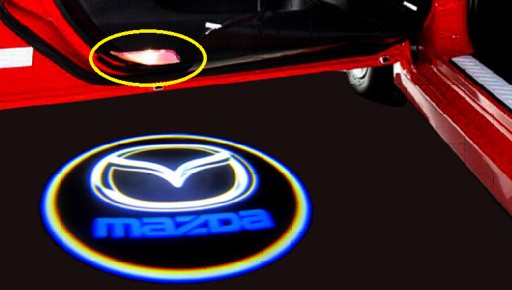 Coppia Luci Led Logo Proiettore Incasso Sottoporta 12V 5W MAZDA
