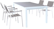 LOIS---set-tavolo-in-alluminio-cm-162/242x100x74-h-con-4-sedute-Bianco-Milani-Home