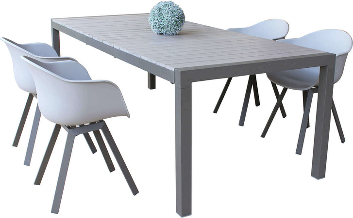 LOIS---set-tavolo-in-alluminio-cm-162/242x100x74-h-con-4-sedute-Taupe-Milani-Home