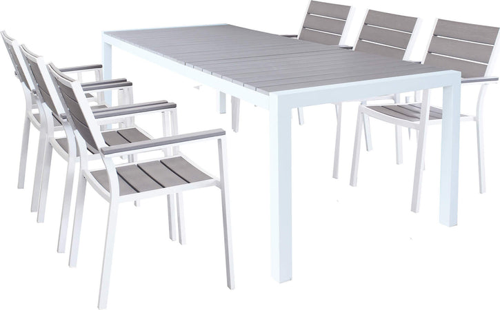 LOIS---set-tavolo-in-alluminio-cm-162/242x100x74-h-con-6-sedute-Bianco-Milani-Home
