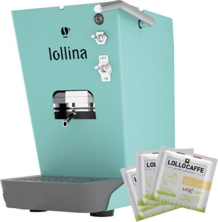 Lollina-Macchina-Da-Caffè-Cialde-44mm-Acqua-Marina-+-40-Cialde-Omaggio