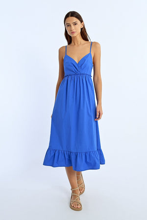 Abito Molly Bracken blu con spallinee scollatura dietro