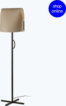 LUANG Lampada da terra nera/cammello Illuminazione/Illuminazione per interni/Lampade/Lampade da terra Led Mall Home - Napoli, Commerciovirtuoso.it