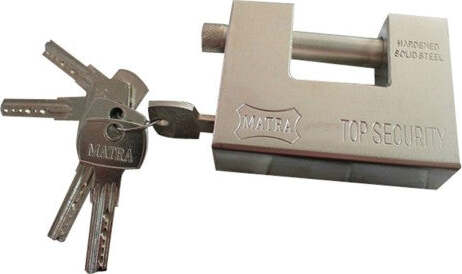 Lucchetto Per Serranda Corazzato In Acciaio Temperato 94 X 30 X 70mm Antiscasso Fai da te/Sicurezza e protezione/Lucchetti e cerniere/Lucchetti con chiave Trade Shop italia - Napoli, Commerciovirtuoso.it