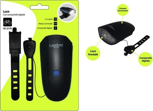 Luce-Anteriore-Bicicletta-Supporto-Campanello-Digitale-Attacco-Universale-2179