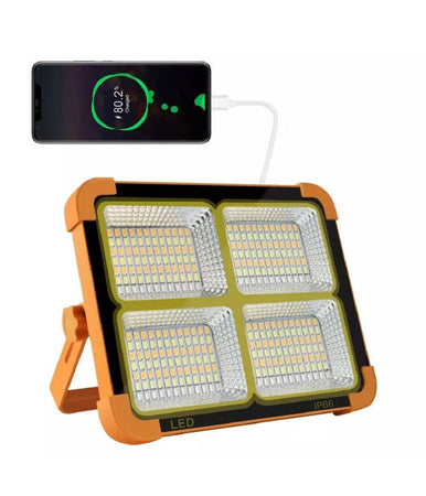 Luce Faro 120 W Emergenza Portatile Ricaricabile Pannello Solare Power Bank Usb