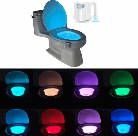 Luce-led-illuminazione-Notturna-8-colori-water-toilet-WC-bagno-sensore-movimento