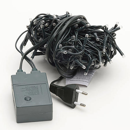 Luci di natale catena luminosa con 77 led, luce calda, cavo verde, 7 m