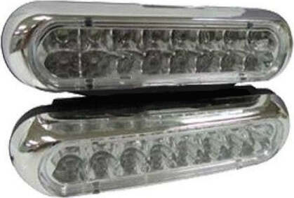 Luci-Auto-16-Led-Per-Fanale-Day-Time-Diurne-Waterproof-Dc-12v-Paraurti-Luce-Blue