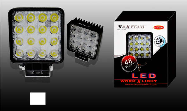 Luci-Di-Lavoro-48-Watt-A-Led-Da-Faro-Quadrato-Per-Auto-Barche-Maxtech-Led-s048