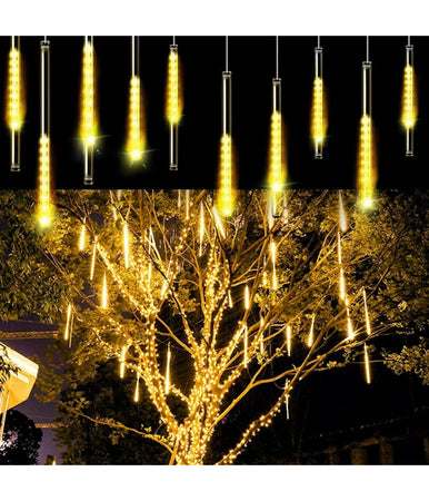 Luci Di Natale Da Esterno Natalizie Led Effetto Pioggia Stella Cadente Meteoriti