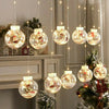 LUCI-DI-NATALE-SFERE-BABBO-NATALE-TENDA-NATALIZIA-LUMINOSA-LED-3MT-10-PALLE-BIANCO-CALDO