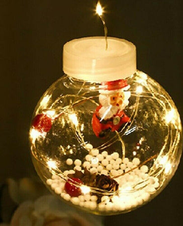 LUCI-DI-NATALE-SFERE-BABBO-NATALE-TENDA-NATALIZIA-LUMINOSA-LED-3MT-10-PALLE-LUCE-CALDA