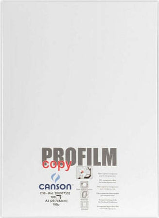 Lucidi C50 Profilm Copy per fotocopiatrici bianco-nero - 100 fogli A3 - senza retrofoglio - Canson Cancelleria e prodotti per ufficio/Archivio ufficio e accessori per scrivania/Lavagne e bacheche/Lucidi per lavagne luminose Eurocartuccia - Pavullo, Commerciovirtuoso.it