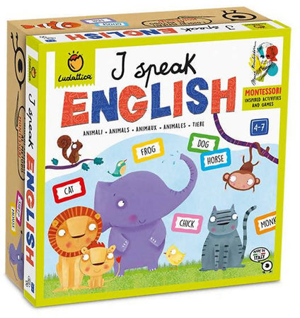 Ludattica I Speak English Gioco Didattico Montessori Inglese per Bambini per Lo Sviluppo Della Prima Infanzia Giocattolo per L’apprendimento Con Numeri Alfabeto E Disegni in Inglese