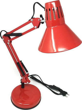 Lume-Braccio-Snodabile-Lampada-Da-Tavolo-Scrivania-Lumetto-Con-Morsetto-Rosso-Universo