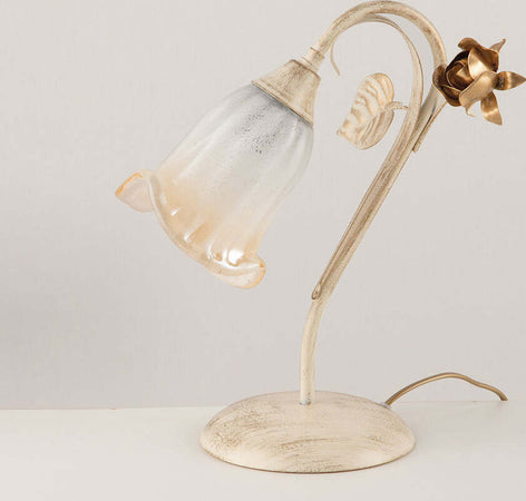 Lumetto-Classico-Arte-Povera-1-LuceFerro-Battuto-Avorio-e-Oro-Serie-Cestino