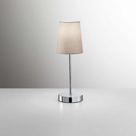 Lumetto-Contemporaneo-Adam-Cromo-Paralume-Tortora-1-Luce-E14