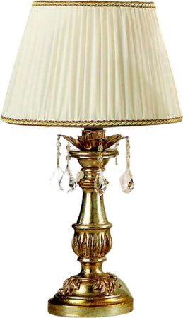 Lumetto-In-Legno-Classico-Argento-Mecca-Con-Paralume-1-Luce-Trampoliere