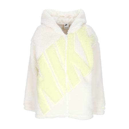 Nike Orsetto Donna W Sportswear Logo High-pile Jacket Sail/luminous Green da donna