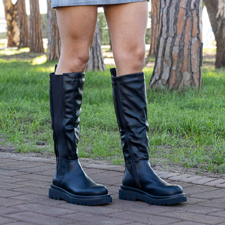 Ly86-3 Stivali Donna Tinta Unita in Ecopelle Con Banda Elastica E Zip Di Chiusura Stivali Alti Con Suola in Gomma E Plateau 2,5cm Moda/Donna/Scarpe/Stivali Starbag - Gaeta, Commerciovirtuoso.it