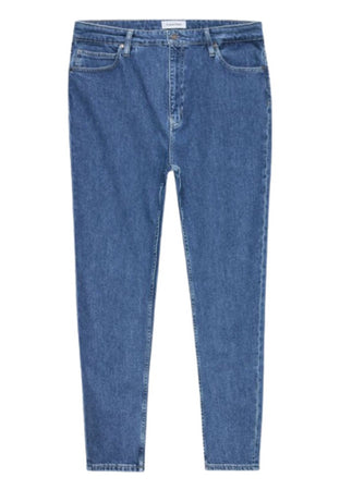 calvin klein jeans HIGH RISE TAPERED-MID BLUE da donna