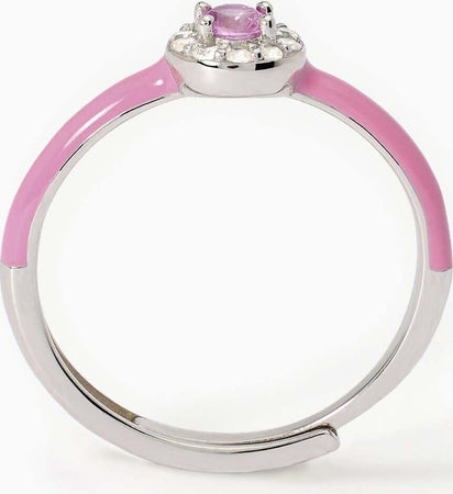 MABINA---Anello-in-argento-con-smalto-rosa-e-zircone-rosa-MILANESIENNE