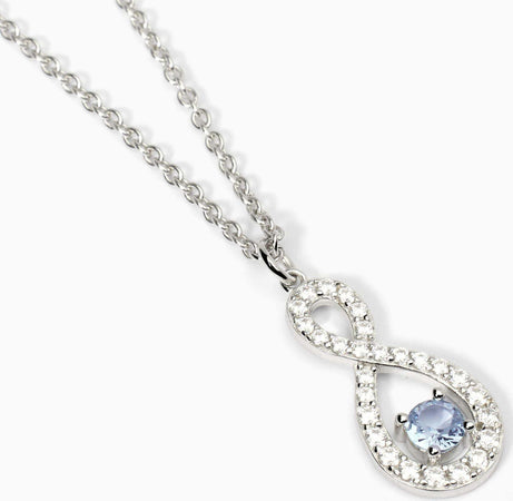 Mabina----Girocollo-in-argento-con-infinito-e-acquamarina-sintetica-ENDLESS