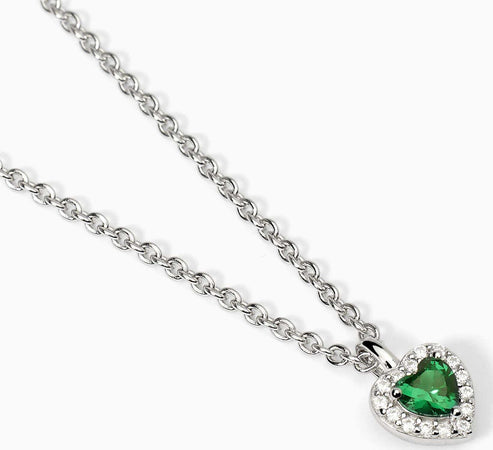 Mabina---Girocollo-in-argento-con-smeraldo-sintetico-a-forma-di-cuore