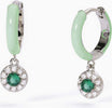 Mabina---Orecchini-a-cerchio-in-argento-con-smalto-verde-e-smeraldo-sintetico-MILANESIENNE