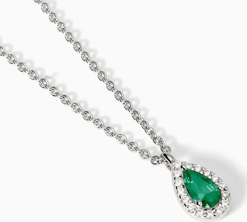 Mabina-Girocollo-in-argento-con-smeraldo-sintetico-e-zirconi-COOL-OR-RÉTRO?