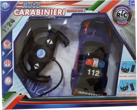 Macchina-Carabinieri-112-Telecomandata-1:24-Auto-Luci-Girevole-Gioco-Bambini