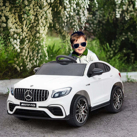 Macchina-Elettrica-per-Bambini-3-5-Anni-Mercedes-con-Cintura-di-Sicurezza-e-Telecomando,-Bianco-MN1370-074V90WTMN1