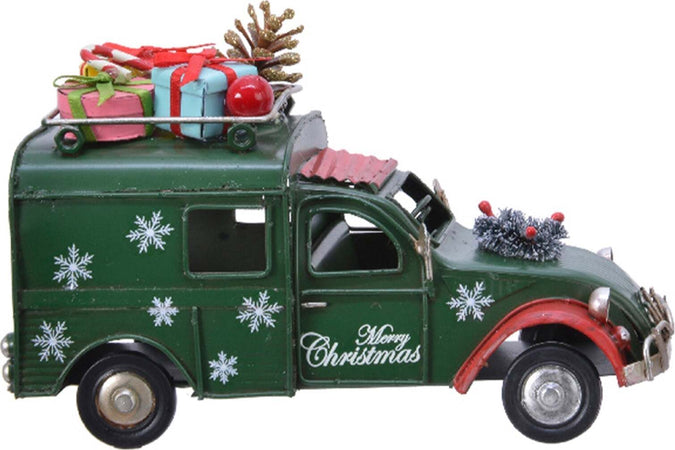 Macchina natalizia in ferro con stelle e regali, decorazione per villaggio di Natale da 16 cm Casa e cucina/Decorazioni per interni/Addobbi e decorazioni per ricorrenze/Decorazioni natalizie/Oggettistica MagiediNatale.it - Altamura, Commerciovirtuoso.it