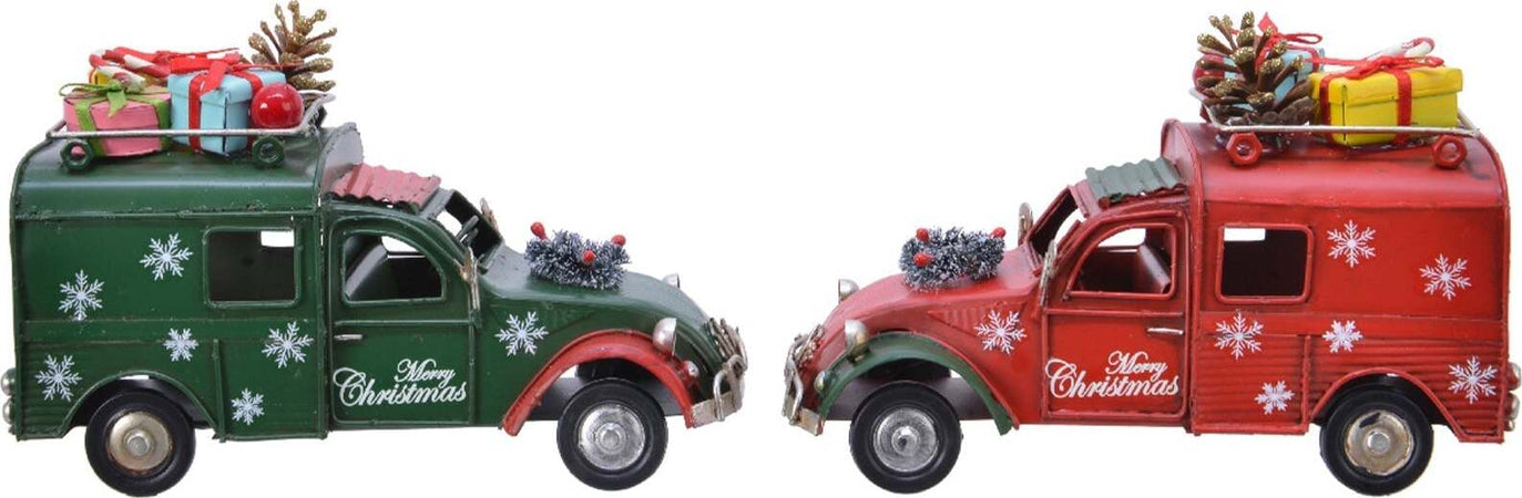 Macchina natalizia in ferro con stelle e regali, decorazione per villaggio di Natale da 16 cm Casa e cucina/Decorazioni per interni/Addobbi e decorazioni per ricorrenze/Decorazioni natalizie/Oggettistica MagiediNatale.it - Altamura, Commerciovirtuoso.it