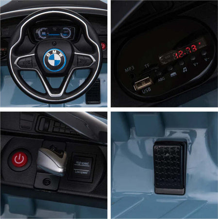 Macchinina-Elettrica-per-Bambini-BMW-I8-Coupé-6V-3-8-anni-con-2.4G-Telecomando,-Doppie-Porte,-Luci-e-Musica,-Blu-LW6370-118V90LW6
