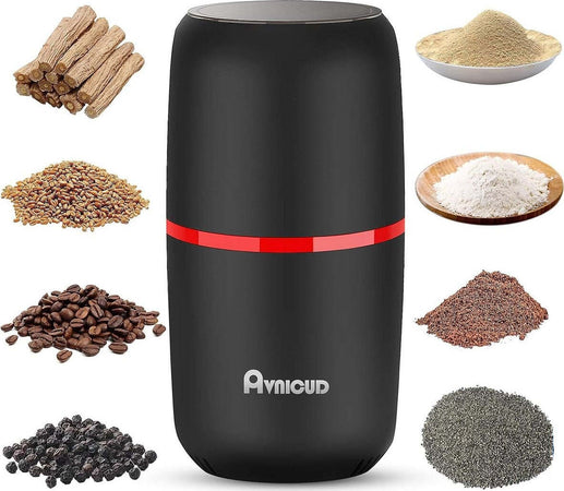 Macina Caffè Elettrico, Macinaspezie, Capacità 120 g Portatile per Chicchi di Caffè, Noci, Spezie, Cereali, Macinapepe