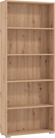 MADDIE---libreria-cinque-ripiani-moderno-minimal-in-legno-cm-70-x-24,5-x-176,5-h-Rovere-Chiaro-Milani-Home