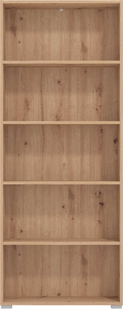 MADDIE---libreria-cinque-ripiani-moderno-minimal-in-legno-cm-70-x-24,5-x-176,5-h-Rovere-Chiaro-Milani-Home