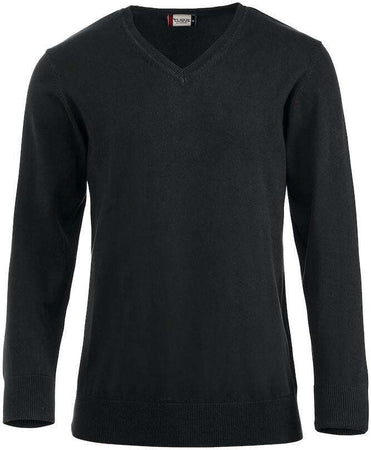 Maglia Aston Nero Colllo a V Maglioncino Misto Cotone Cameriere Reception Tempo Libero